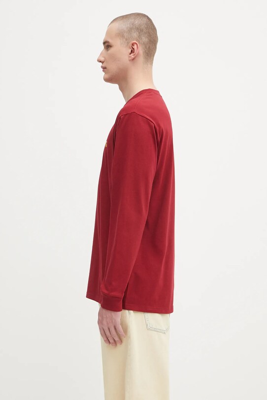 Хлопковый лонгслив Carhartt WIP L/S Chase I026392.30QXX красный AW25