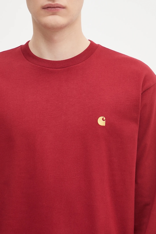 Хлопковый лонгслив Carhartt WIP L/S Chase красный I026392.30QXX