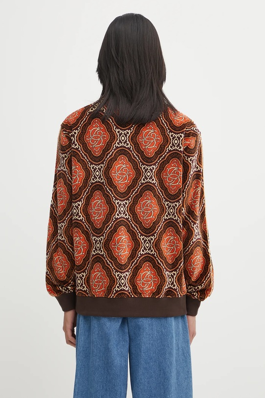 Odzież Drôle de Monsieur longsleeve Le Polo Velours MEdaillon I.PL137.CO235 brązowy