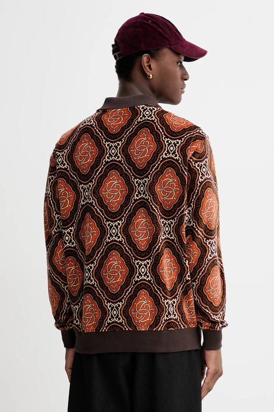 Ruházat Drôle de Monsieur hosszú ujjú Le Polo Velours MEdaillon I.PL137.CO235 barna