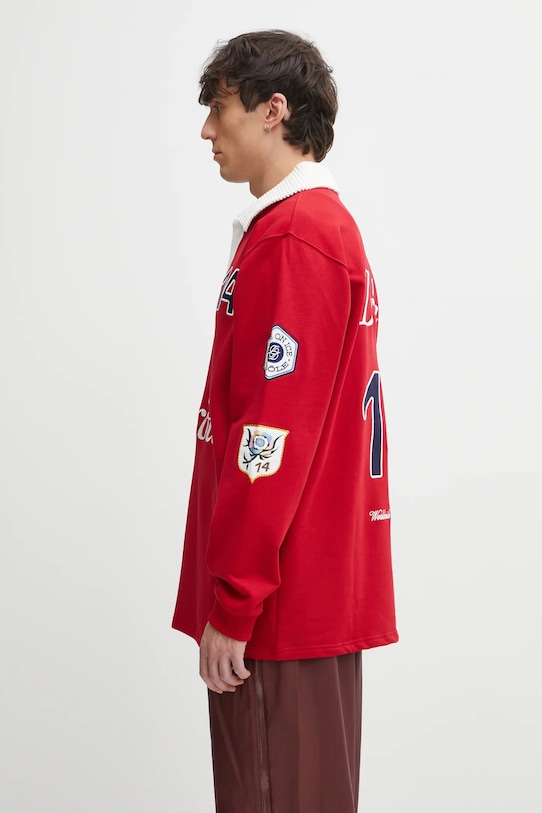 Drôle de Monsieur longsleeve bawełniany Le Polo Racing I.PL158.CO127 czerwony AW25