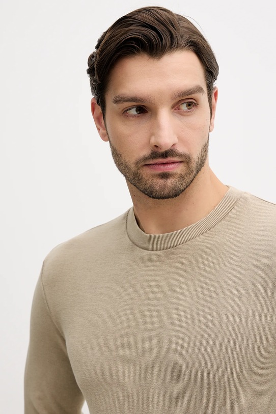 Памучна блуза с дълги ръкави Joop! кафяв 30046999