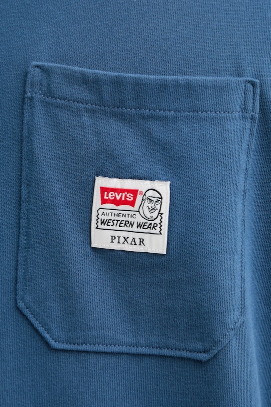 Levi's longsleeve din bumbac 0034Q albastru