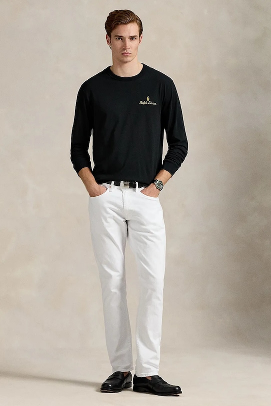 Odzież Polo Ralph Lauren longsleeve 710981783 czarny