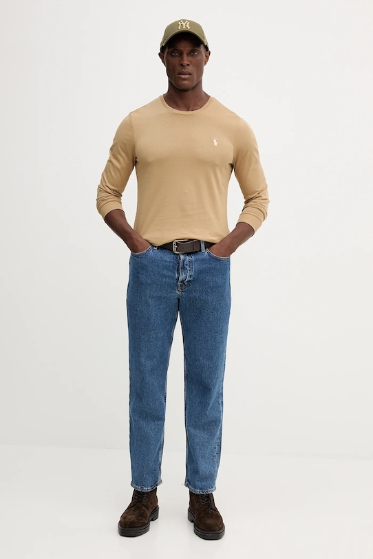 Tričko s dlhým rukávom Polo Ralph Lauren 710P01524 béžová AW25