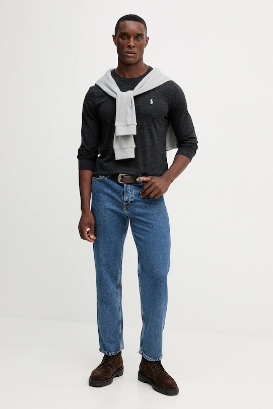 Tričko s dlouhým rukávem Polo Ralph Lauren 710P01524 černá AW25