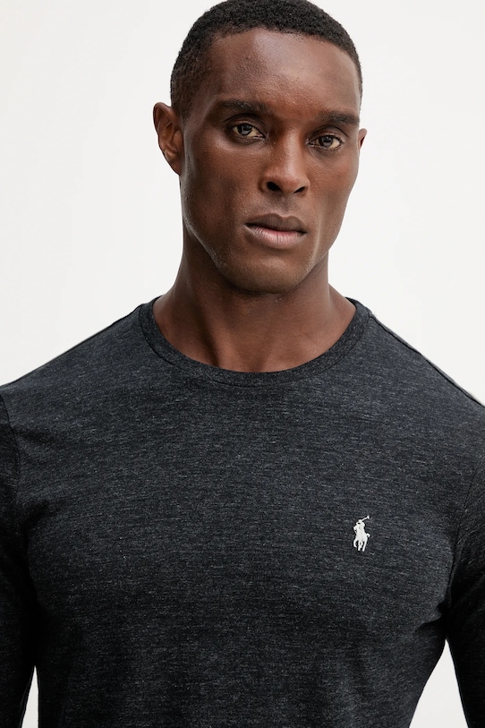 Tričko s dlouhým rukávem Polo Ralph Lauren černá 710P01524