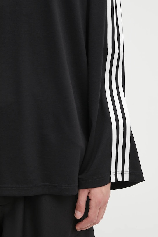 Y-3 longsleeve con aggiunta di cotone Wire Long Sleeve 3-Stripes JW7351 nero