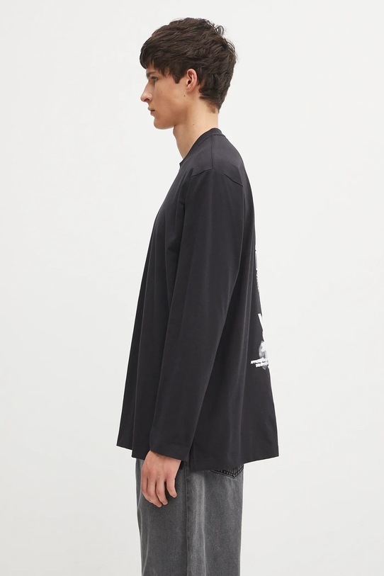 Y-3 longsleeve bawełniany Graphic Short Sleeve JX4747 czarny AW25