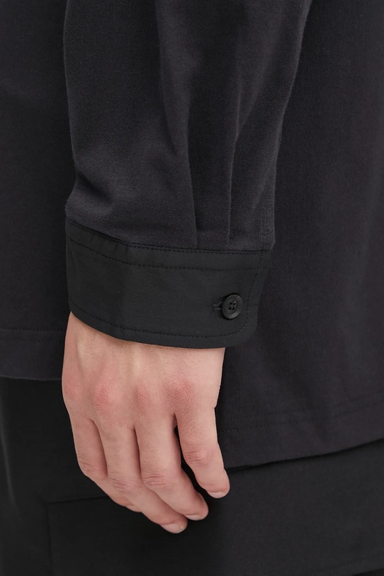 Y-3 longsleeve bawełniany Long Sleeve Polo JX7280 czarny