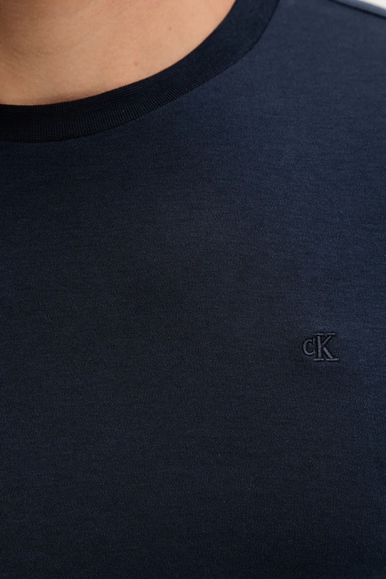 Хлопковый лонгслив Calvin Klein LV04LD227G тёмно-синий