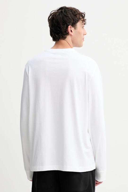 Odzież Calvin Klein longsleeve bawełniany LV04LD232G biały