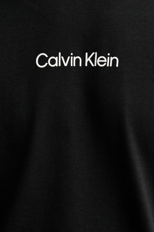 Βαμβακερή μπλούζα με μακριά μανίκια Calvin Klein LV04LD232G μαύρο