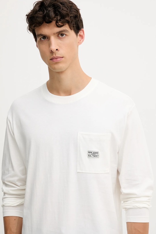 Pepe Jeans pamut hosszúujjú fehér PM5010100