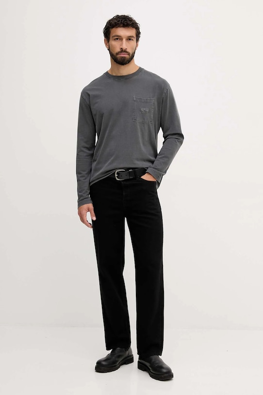 Pepe Jeans longsleeve din bumbac PM5010100 gri AW25