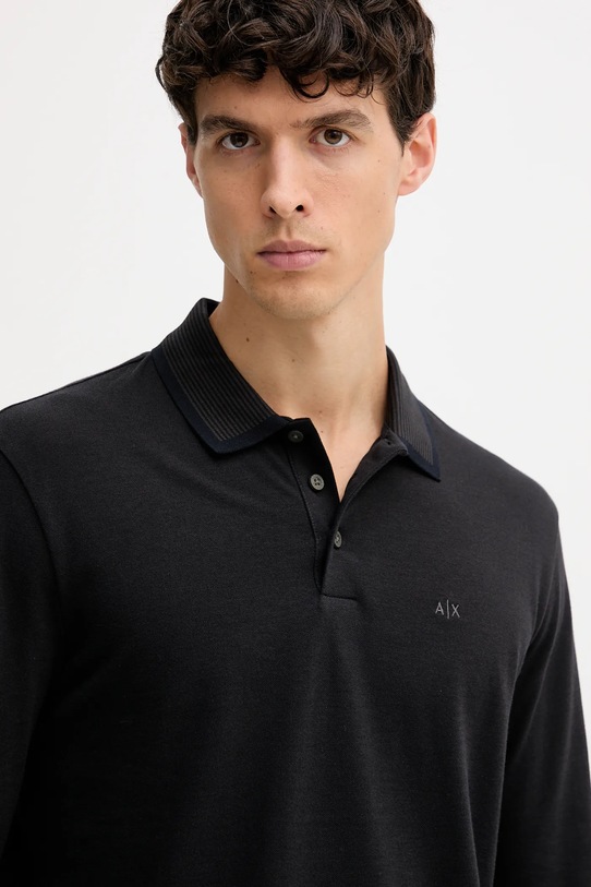 Armani Exchange longsleeve bawełniany czarny XM001068.AF10366