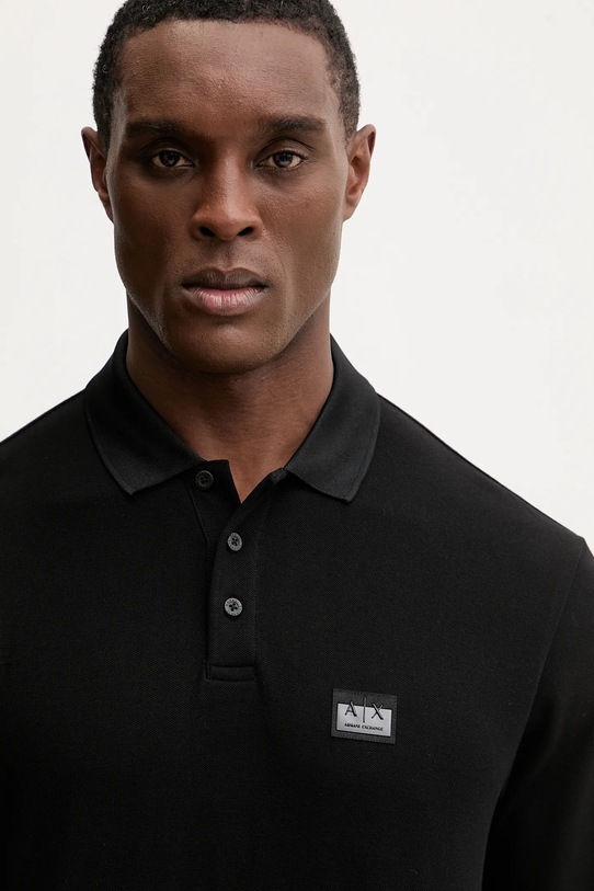 Armani Exchange longsleeve bawełniany czarny XM001394.AF16262