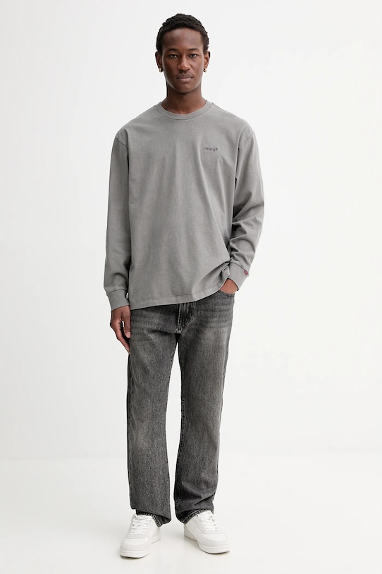 Levi's longsleeve bawełniany A6887.0038 szary AW25
