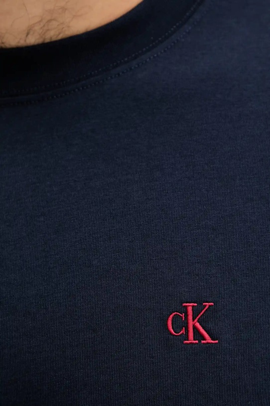 Calvin Klein Jeans longsleeve din bumbac bleumarin LV04RD247G