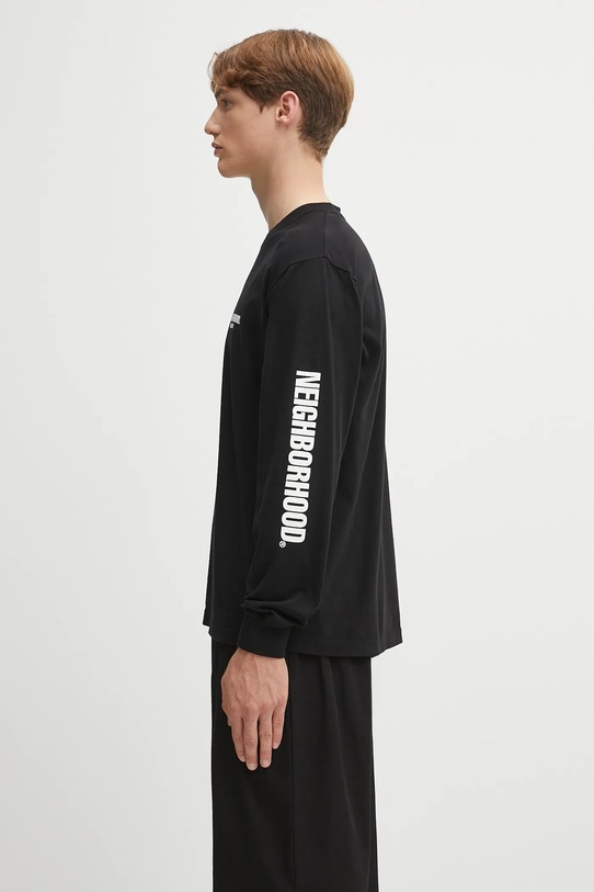 NEIGHBORHOOD longsleeve bawełniany nh. tee ls-1 251PCNH.LT01 czarny AW25