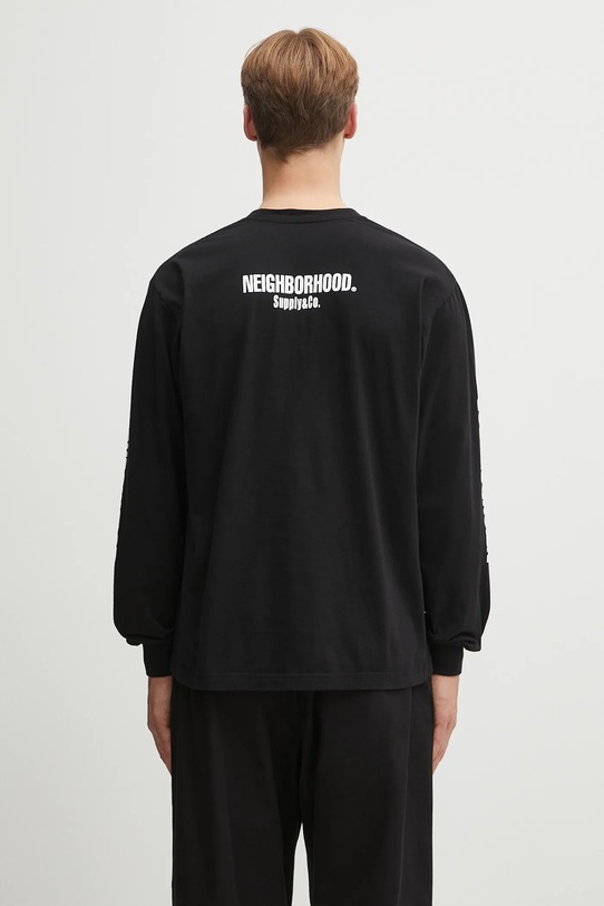 Odzież NEIGHBORHOOD longsleeve bawełniany nh. tee ls-1 251PCNH.LT01 czarny