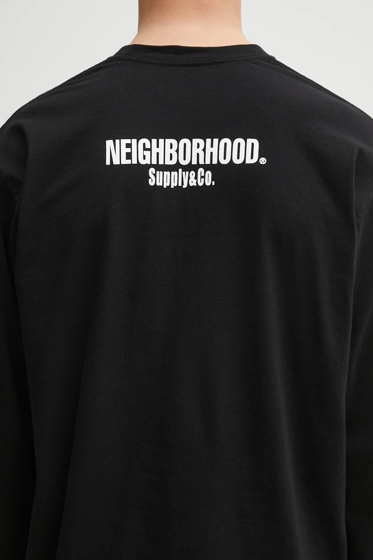 NEIGHBORHOOD longsleeve bawełniany nh. tee ls-1 251PCNH.LT01 czarny