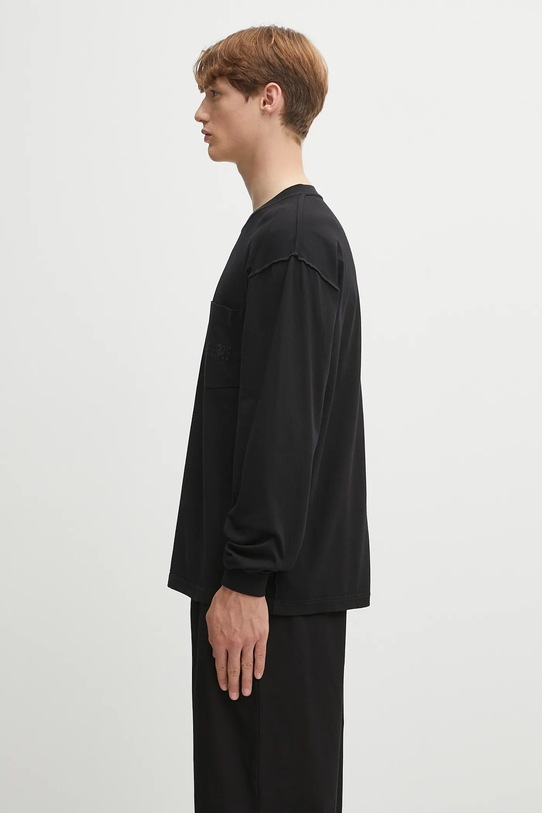 MM6 Maison Margiela longsleeve bawełniany SH0NH0016.M20050.900 czarny AW25