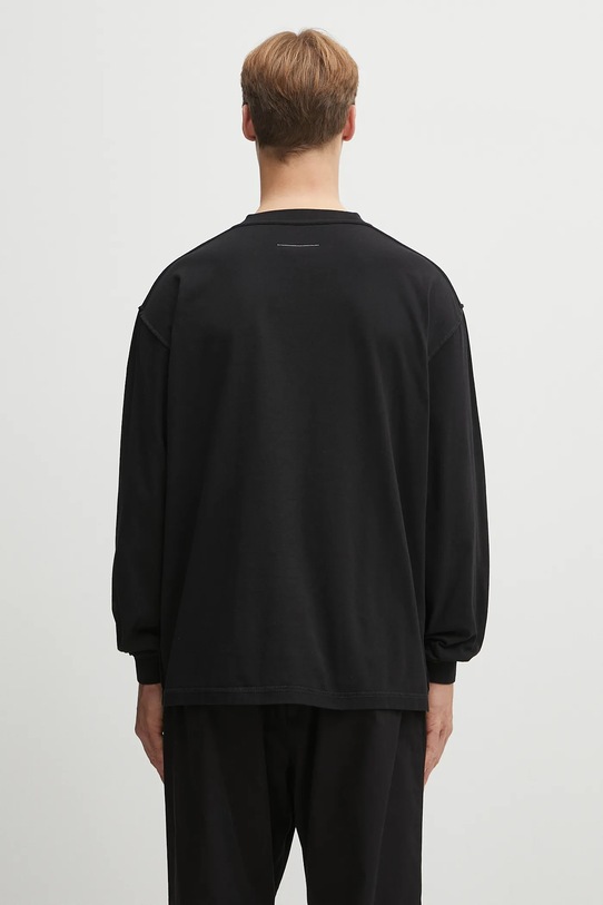 Odzież MM6 Maison Margiela longsleeve bawełniany SH0NH0016.M20050.900 czarny