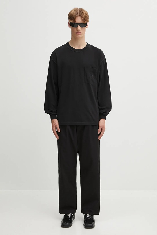 MM6 Maison Margiela longsleeve bawełniany SH0NH0016.M20050.900 czarny