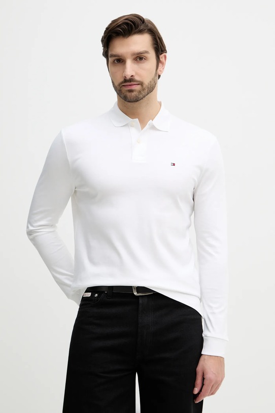 Tommy Hilfiger longsleeve bawełniany bawełna biały MW0MW37317