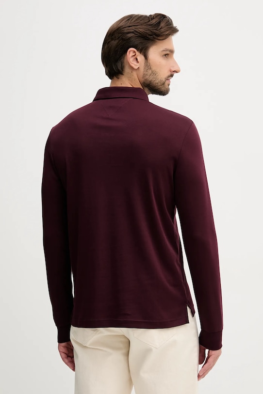 Odzież Tommy Hilfiger longsleeve bawełniany MW0MW37317 bordowy