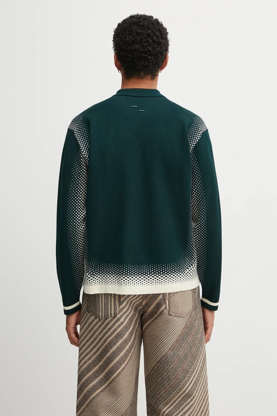 Odzież Filling Pieces sweter Knit Shirt Rugby 422571500243 zielony