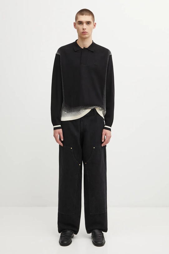 Filling Pieces sweter Knit Shirt Rugby 422571500243 czarny