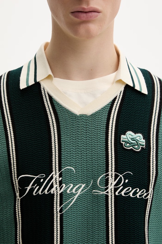 Filling Pieces свитер мужской из вискозы Knit Football Jersey 422574500148 зелёный