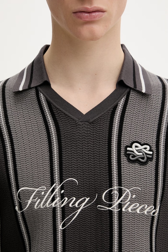 Filling Pieces пуловер мъжки с вискоза Knit Football Jersey 422574500148 сив