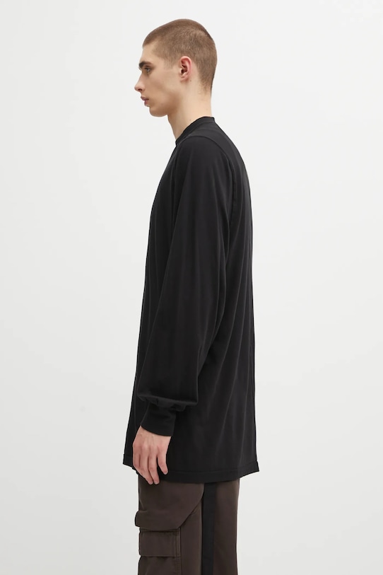 Rick Owens DRKSHDW longsleeve bawełniany Jumbo Ls T DU02E7261.RNEP3 czarny AW25