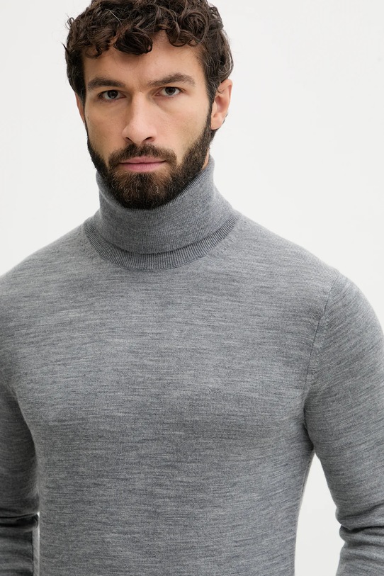 Michael Kors sweter wełniany szary CF460F97AP