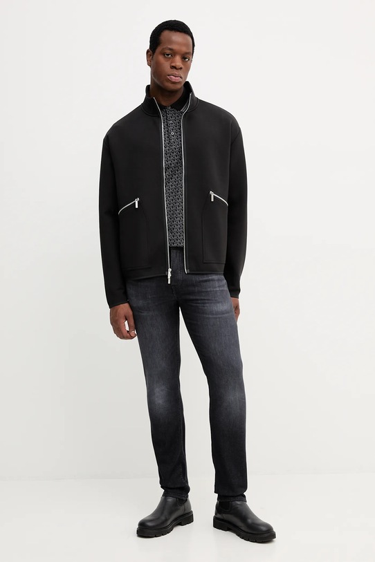Michael Kors longsleeve bawełniany CF351KY5KS czarny AW25