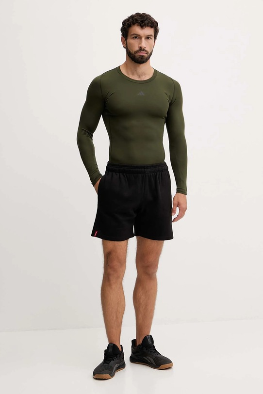 adidas Performance longsleeve sportowy Techfit Compression JX2560 zielony AW25