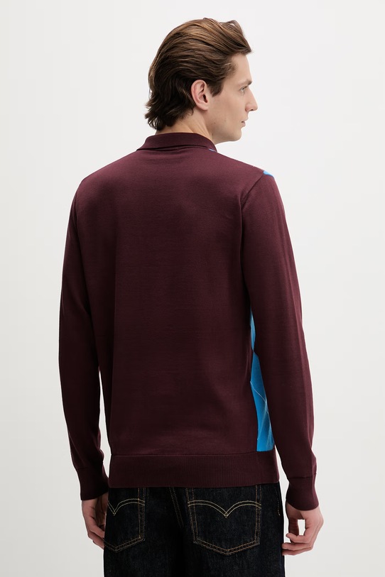 Odzież Fred Perry sweter bawełniany K1318 bordowy