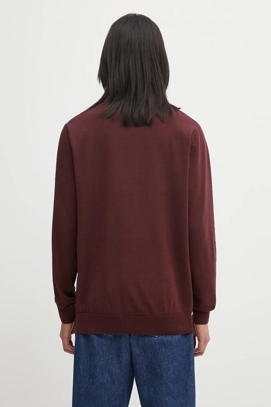 Odzież Fred Perry sweter bawełniany K1318 bordowy