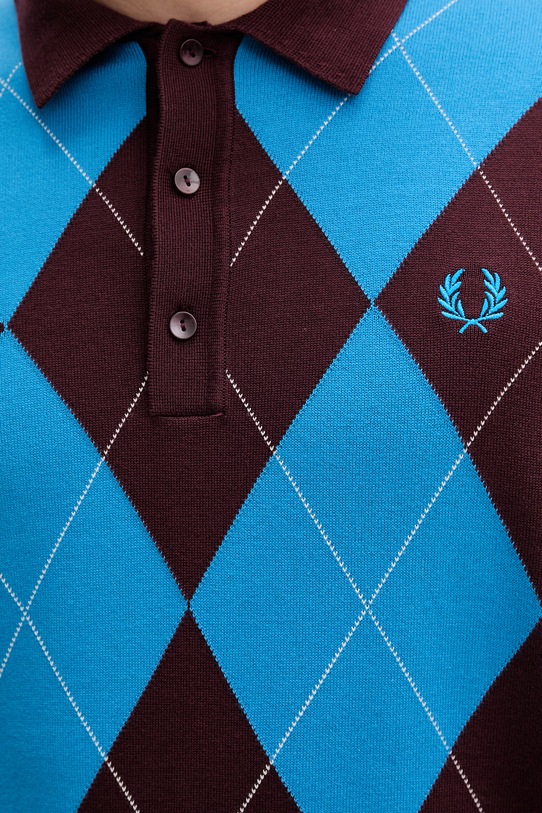 Fred Perry sweter bawełniany K1318 bordowy