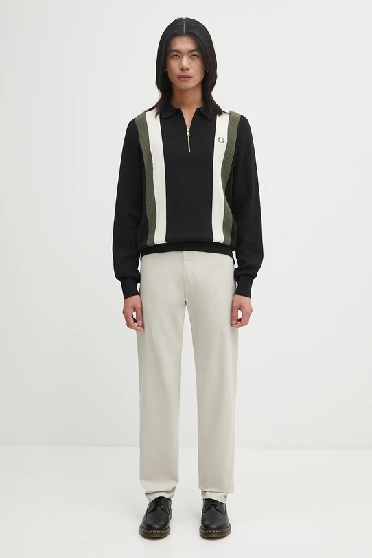 Fred Perry sweter bawełniany K1354 czarny