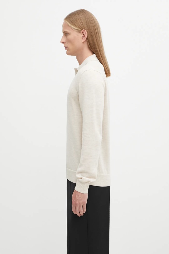 Fred Perry sweter z wełną K4535 beżowy AW25
