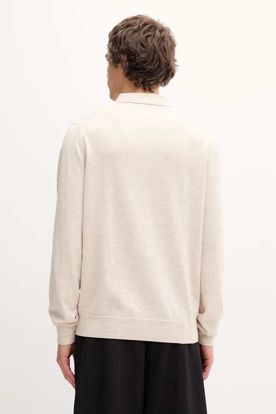 Odzież Fred Perry sweter z wełną K4535 beżowy