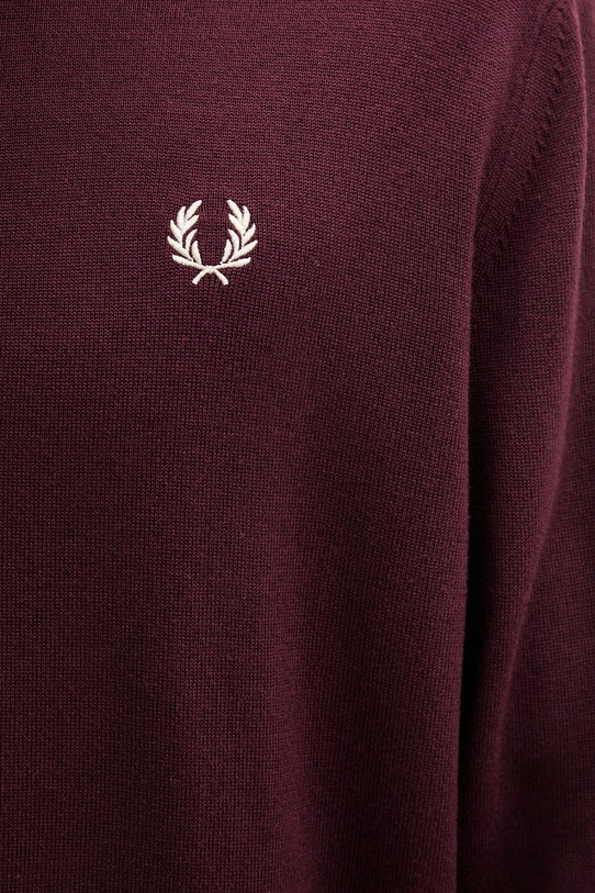 Fred Perry sweter z wełną K4535 bordowy