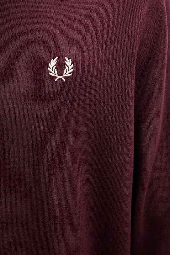 Fred Perry sweter z wełną K4535 bordowy