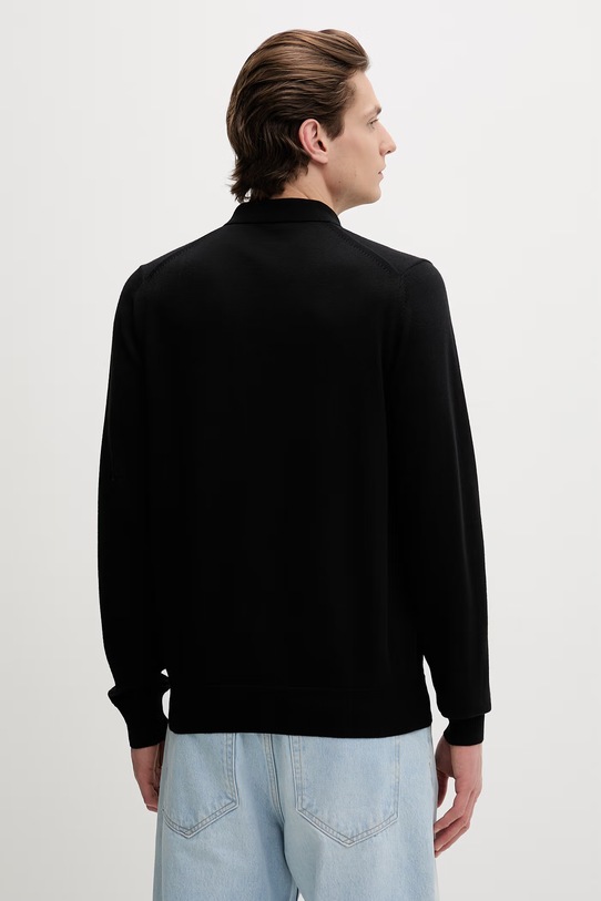 Odzież Fred Perry sweter z wełną K4535 czarny