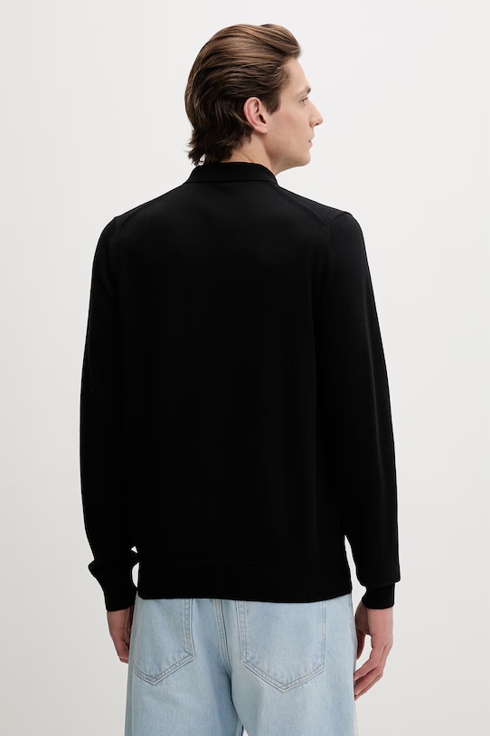 Odzież Fred Perry sweter z wełną K4535 czarny