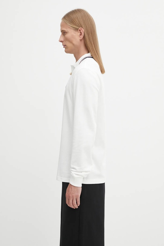 Fred Perry longsleeve bawełniany M3636 biały AW25
